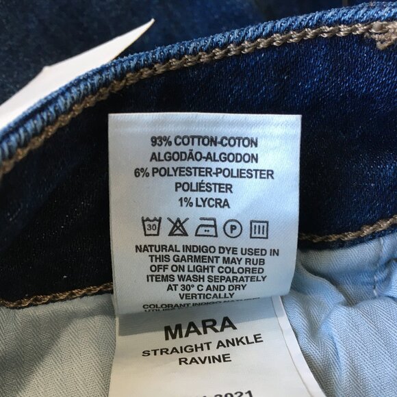 NWT DL1961 Ravine Wash Smart Denim MARA Straight Ankle Fray Hem Distressed Jeans - Picture 4 of 14